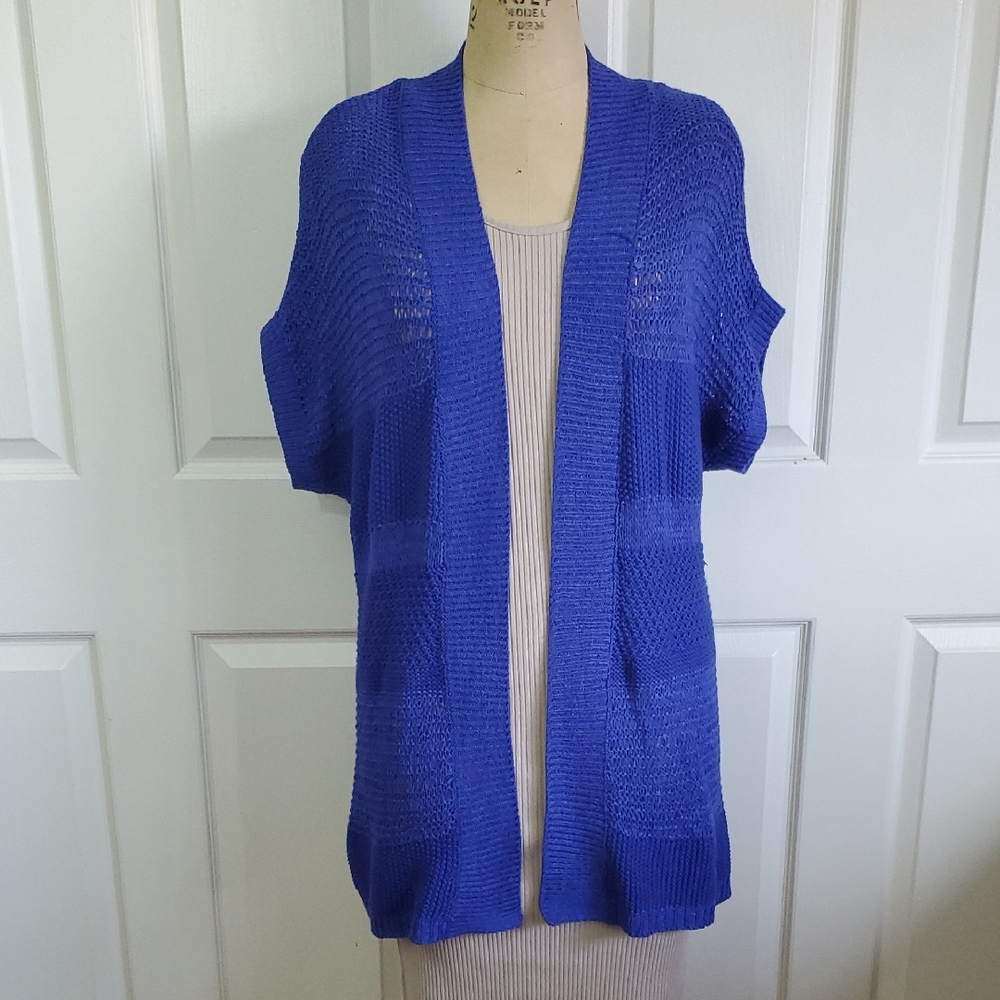 Knit Short Sleeve Sweater - Size L (14-16)